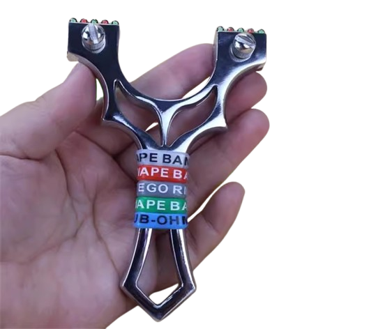 Compact yet powerful X18 alloy slingshot for outdoor enthusiasts.