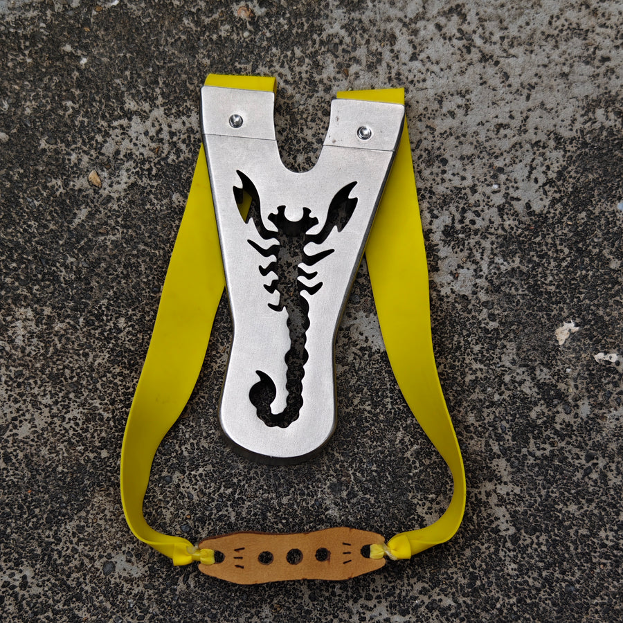 Premium CNC-crafted Shadow Scorpion catapult for collectors and skilled shooters.