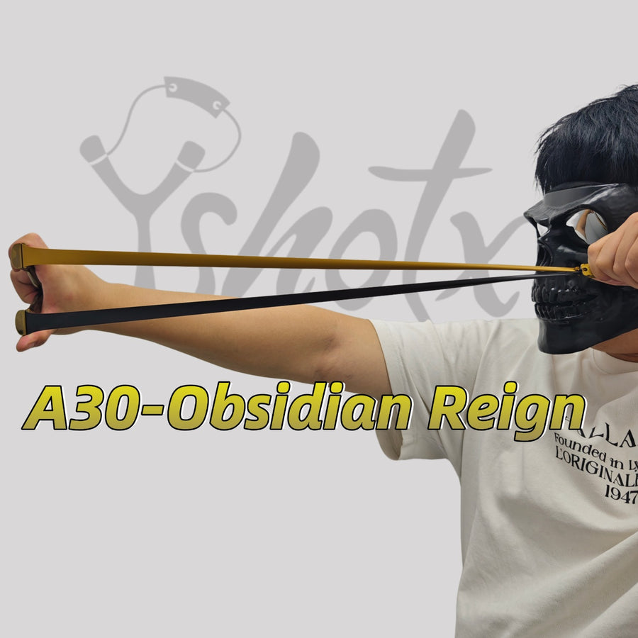 ShadowGold A30 expert-level slingshot bands designed for consistent accuracy and comfort.
