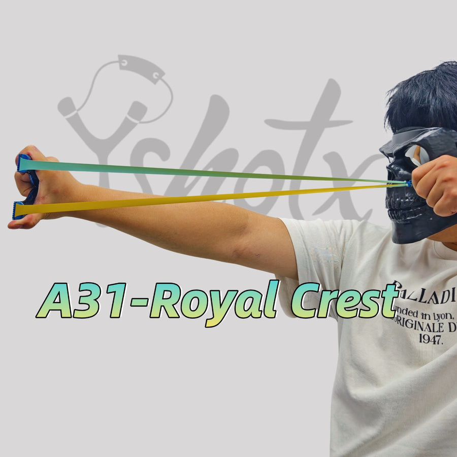 Skybolt A31 oversized pouch slingshot bands giving balance, stability, and precision.