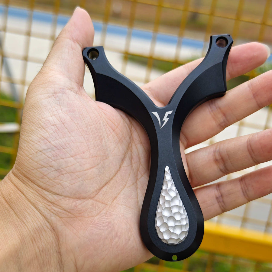 Precision-engineered Venomous Spike catapult with fiber optic sight for enhanced targeting.