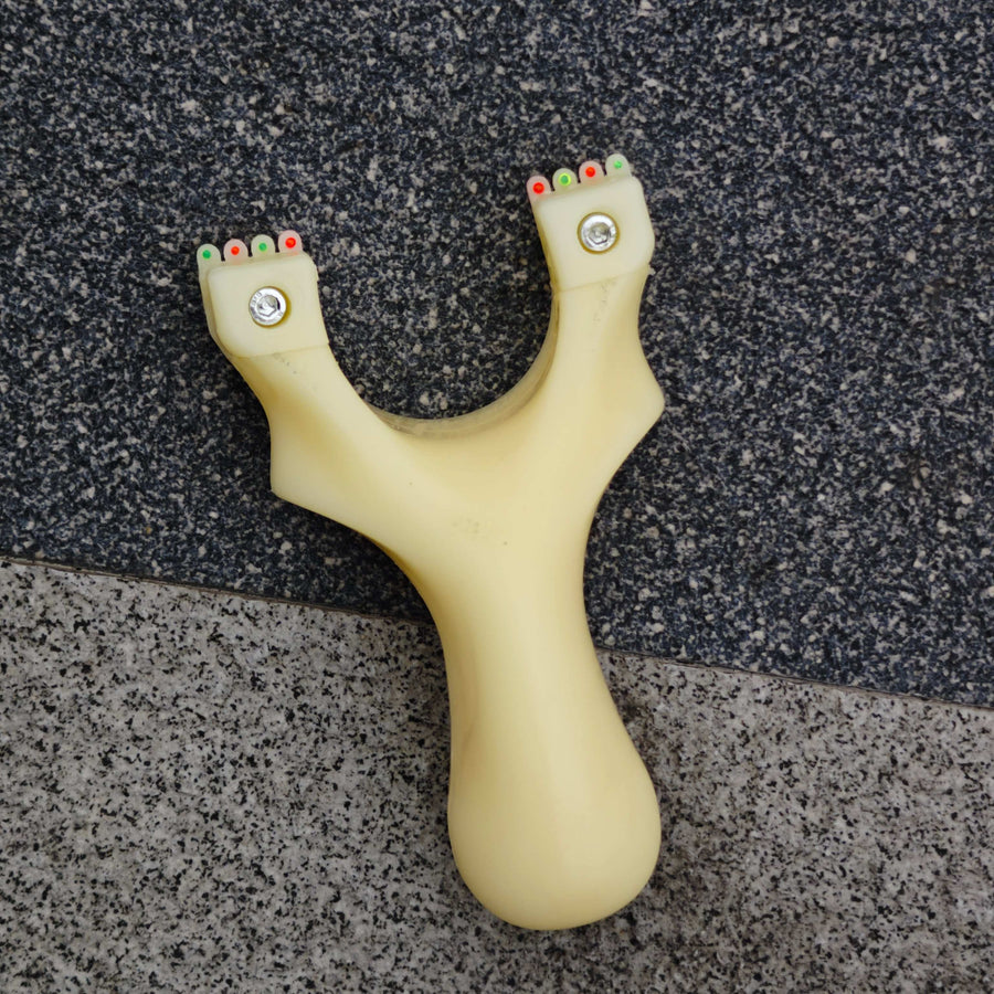 Stylish White General slingshot designed for durability, precision, and long-lasting use.