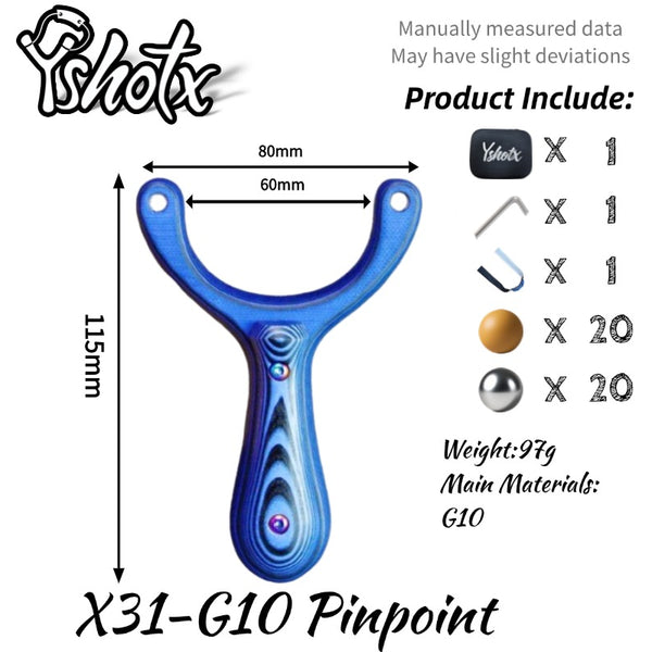 Aerospace-grade G10 X31 slingshot offering corrosion resistance, insulation, and extreme durability for outdoor shooting.