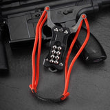 High-performance TitanShot-X24 precision slingshot with dual band compatibility for hunting, camping, and target shooting.