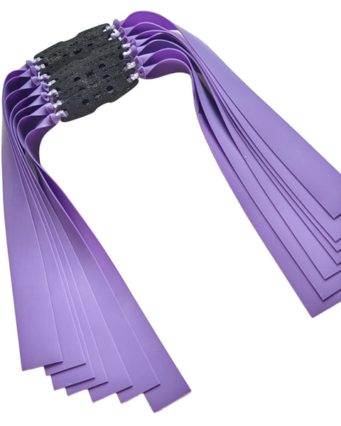 A26 Mystic Might long-lasting slingshot bands rigorously tested for strength, taper, and balance.