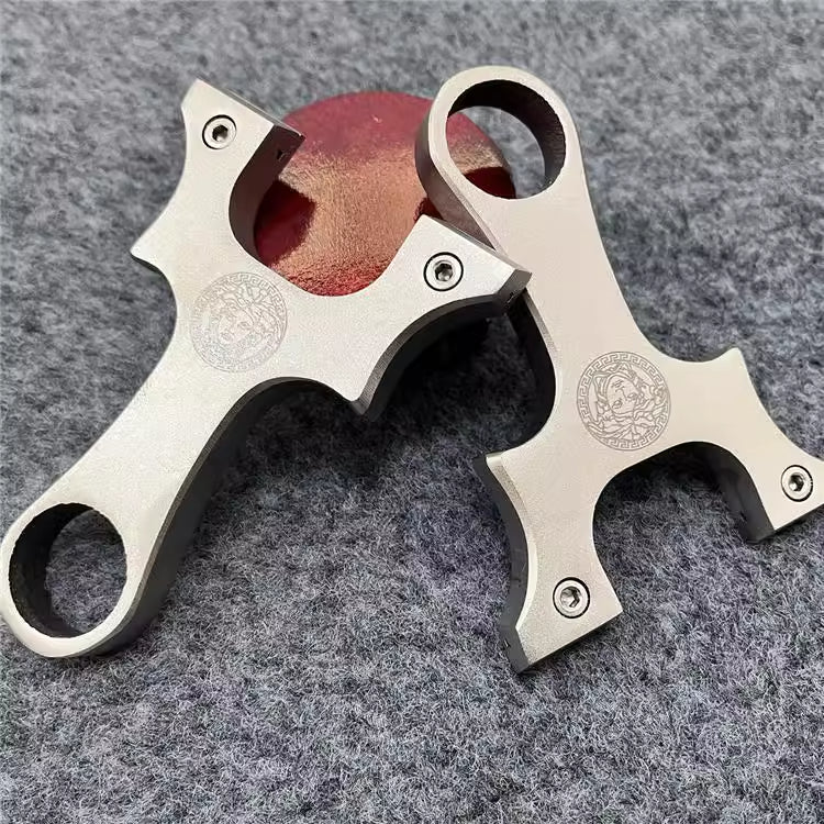 Compact X19 slingshot with solid grip and precise power control.