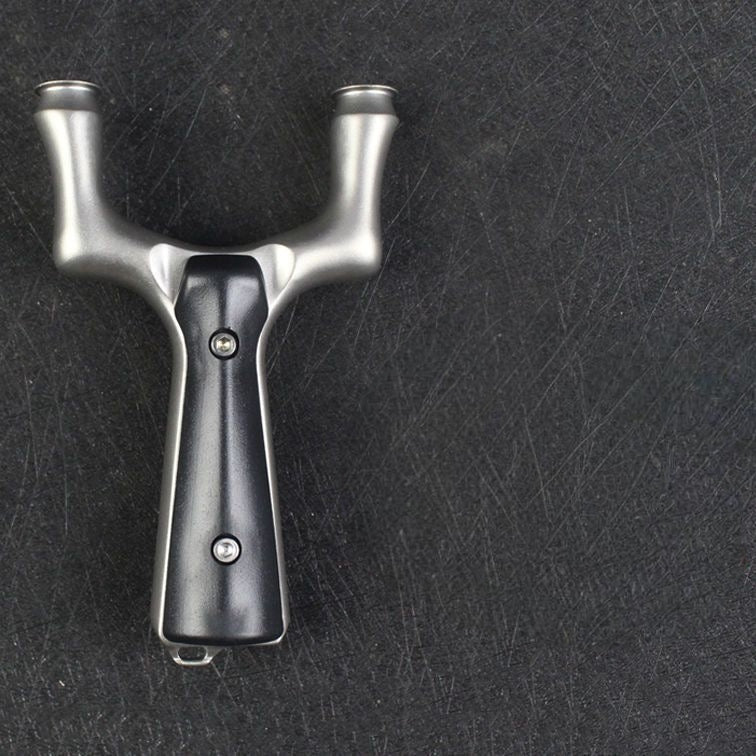 Predator-X28 corrosion-resistant stainless steel slingshot built for all-weather outdoor shooting adventures.