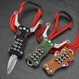 TitanShot-X24 tactical slingshot with bead-stuck quick mount system for fast band changes during outdoor or competitive shooting.