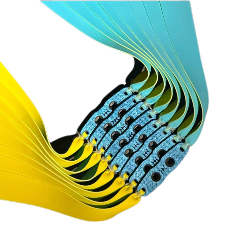 A22 dual-color Scorpion Pulse slingshot band designed for training and competition, delivering consistent accuracy and enhanced aiming visibility for serious shooters.