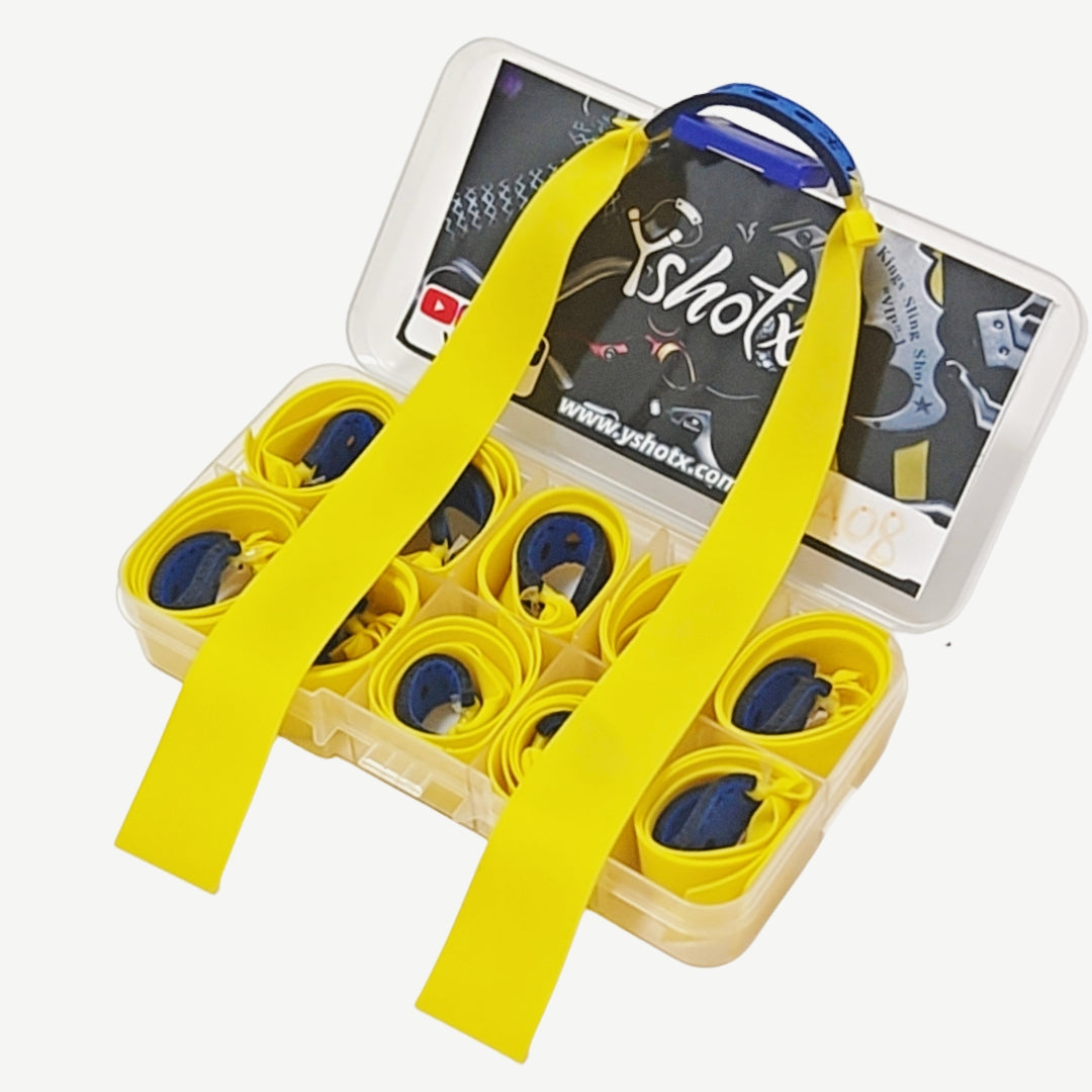 EnduPro-A08 aerospace-grade latex slingshot band delivering over 300 high-power shots with silky draws and consistent accuracy in all-weather conditions.