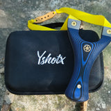 Fierce Tiger G10 X04 slingshot crafted from lightweight G10 and ultra-hard 440 titanium steel, CNC precision with hand-polished finish for durability, power, and superior shooting control.