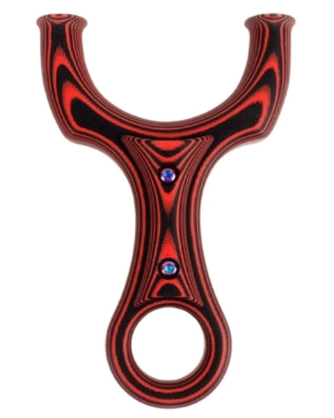 SkyTiger-X26 full G10 body slingshot with corrosion-resistant frame, designed for precision shooting and extreme outdoor durability.