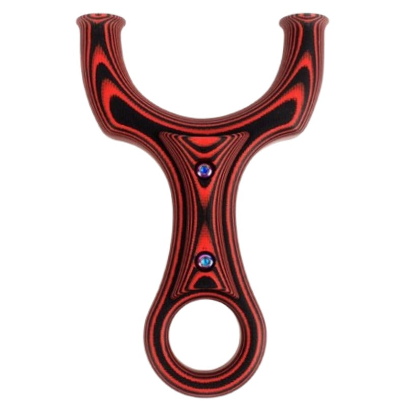 SkyTiger-X26 full G10 body slingshot with corrosion-resistant frame, designed for precision shooting and extreme outdoor durability.