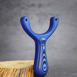 Hand-polished X31 ergonomic slingshot with flat body design for superior control and fatigue-free shooting sessions.