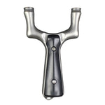 Predator-X28 stainless steel slingshot with hand-polished fork tips for reduced band wear and long-lasting shooting performance.