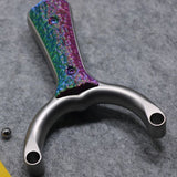 Lightweight 168g Sea Wave-X27 handmade titanium slingshot, engineered for stability, balance, and long-lasting outdoor performance.