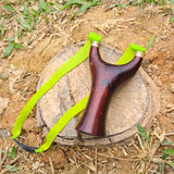 Traditional and modern hybrid slingshot offering stability, accuracy, and natural aesthetics.