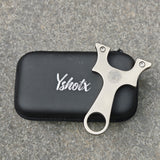 Medusa X19 stainless steel slingshot with rust-resistant 304 steel body, compact ergonomic frame, and precision fork spacing for powerful, accurate, and reliable shooting performance.