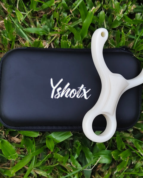 Milky Hunter Y08 resin slingshot with wide bow gate and ergonomic grip for powerful, accurate, and durable shooting.