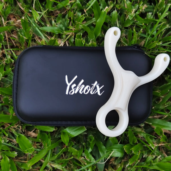 Milky Hunter Y08 resin slingshot with wide bow gate and ergonomic grip for powerful, accurate, and durable shooting.