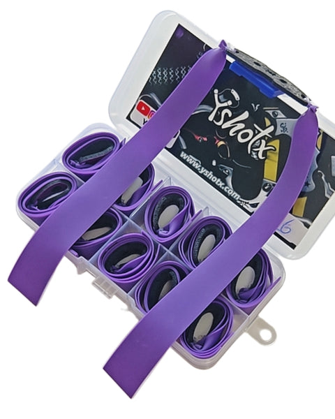 Mystic Might A26 slingshot bands built for stability, resilience, and improved shooting accuracy.