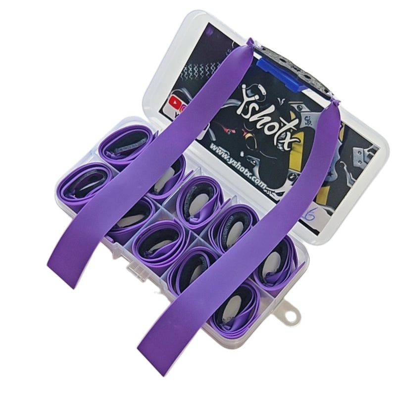 Mystic Might A26 slingshot bands built for stability, resilience, and improved shooting accuracy.