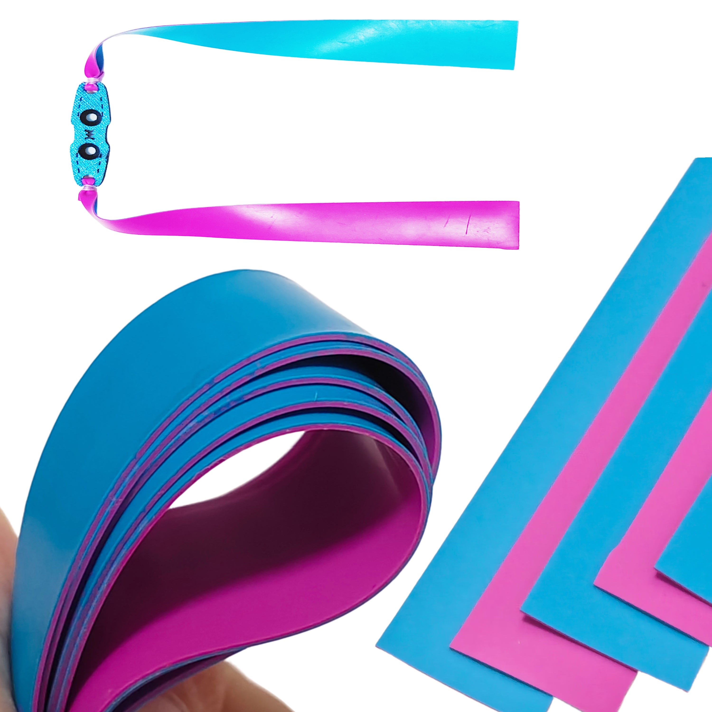 Neon Pulse A27 professional slingshot bands engineered with double vulcanization for durability and speed.