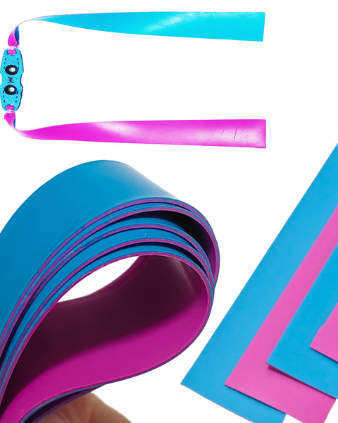Neon Pulse A27 professional slingshot bands engineered with double vulcanization for durability and speed.