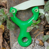 outdoor slingshot for backyard target practice
Vibrant green resin slingshot for backyard fun, small game hunting, and recreational shooting.