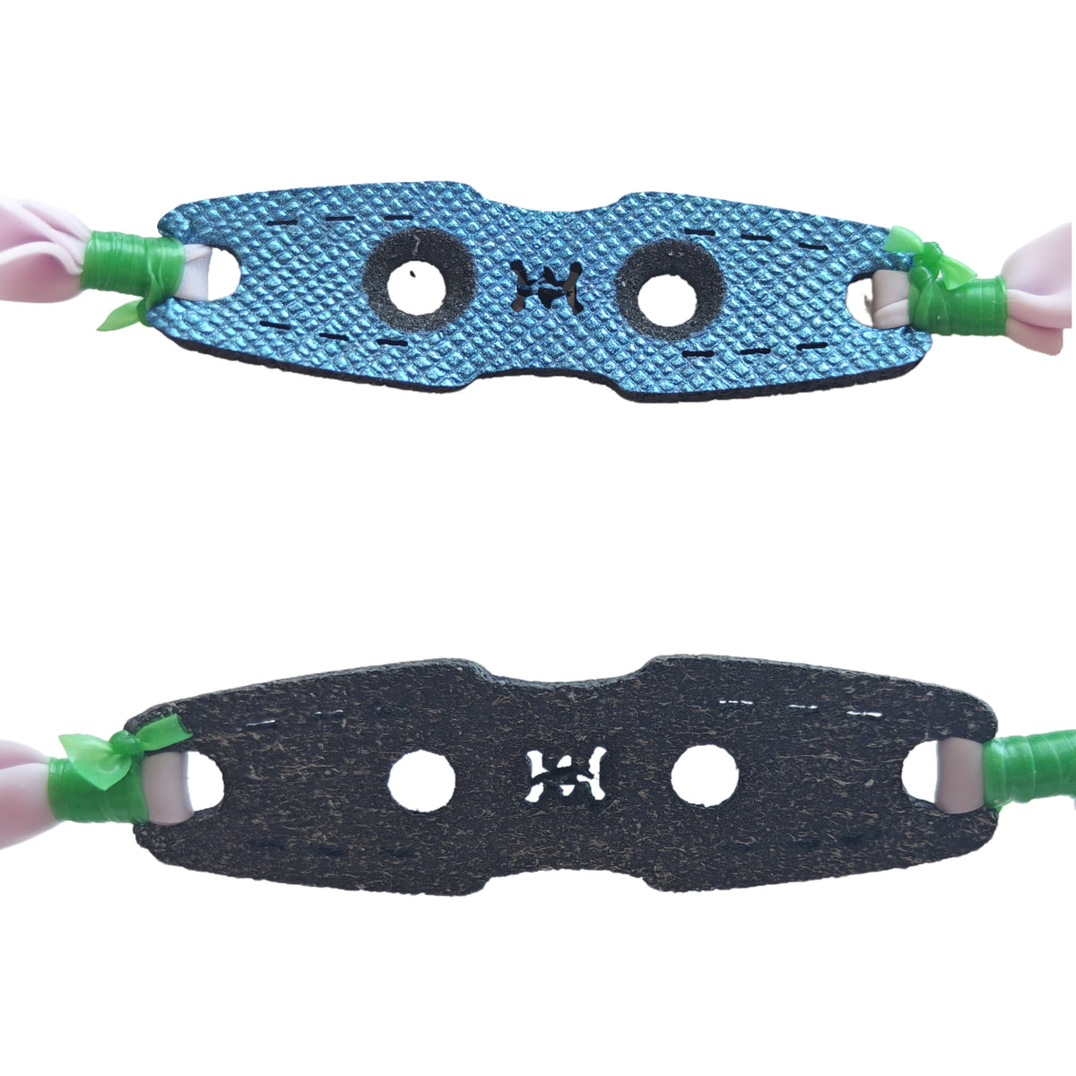 A21 Lavender Bolt premium latex bands hand-stitched for controlled tension and reliable performance.