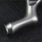 Premium Predator-X28 target shooting slingshot with sleek polished finish and ergonomic handle for precise control.