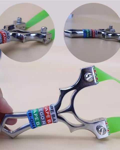 X18 professional-grade alloy slingshot for precision targeting.