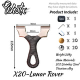 Premium stainless steel frame X20 slingshot for professional shooters.