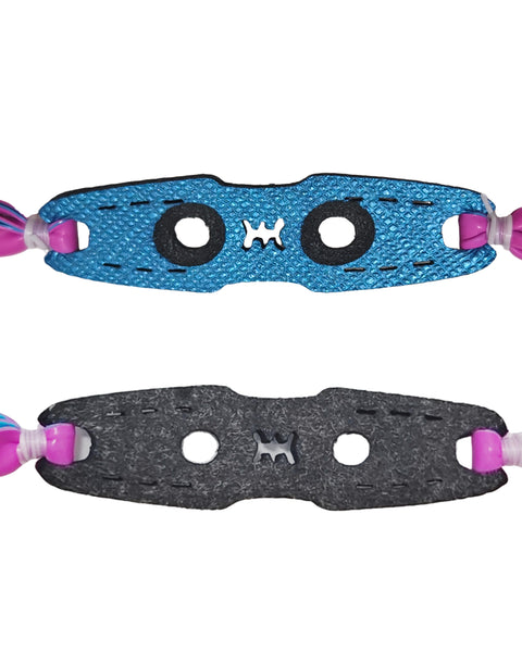 A27 Neon Pulse bright design slingshot bands tested for over 300 consistent and accurate shots.