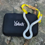 Sliver Viper Z01S detachable stainless steel slingshot with polished finish, ergonomic grip, and precision sighting point for portable, durable, and accurate shooting performance.