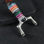 Predator-X28 hand-polished stainless steel slingshot with smooth fork design to extend rubber band lifespan.