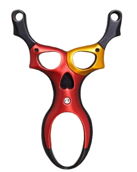 Space Ranger titanium-magnesium alloy slingshot with futuristic alien-inspired design and lightweight strength.