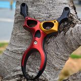 Lightweight Space Ranger Z05 titanium slingshot with ergonomic grip, durable magnesium alloy frame, and precision-engineered design for hunting and target shooting.