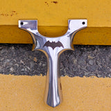 stylish black bat slingshot for outdoor fun
Eye-catching black bat motif slingshot for both sport and display.
