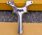 stylish black bat slingshot for outdoor fun
Eye-catching black bat motif slingshot for both sport and display.