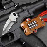 TitanShot-X24 heavy-duty slingshot with balanced sightline design for accurate targeting and reduced fatigue during long use.