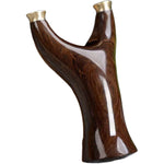 Sylvan Defender rosewood slingshot with unique forest-inspired design for stable and accurate shooting.