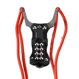 Durable TitanShot-X24 tactical slingshot designed for hunters and adventurers, with quick-change bead-stuck band replacement system.