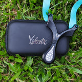 Venomous Spike Z04 magnesium alloy slingshot with fiber optic sight and ergonomic grip, delivering precision targeting, durability, and professional shooting performance.