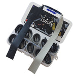 Yin & Yang A25 slingshot bands in black and white design, symbolizing Tai Chi balance while delivering stable, high-speed shots for precision shooting.