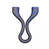 Z07-Thunder Blue titanium alloy slingshot with handcrafted lightning finish for precision shooting.