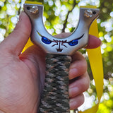 ergonomic recurve slingshot for comfort and precision
Recurve handle slingshot providing stable aim and comfortable shooting grip.