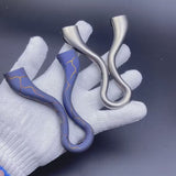 Z07-Thunder Blue precision slingshot with heat-treated titanium for strength and durability.