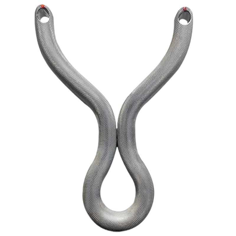 silver viper slingshot for hunting precision shooting
High-grade stainless steel Silver Viper slingshot with scale-like grip, built for precision hunting and target practice.